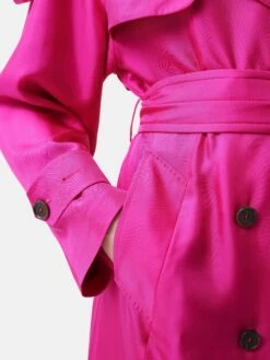 Nelson Silk Trench Coat | Pink -Jigsaw Shop J47206 PI000 8