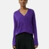Cloud Cashmere V Neck Jumper | Purple