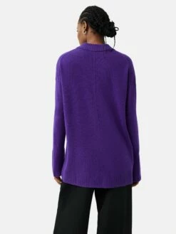 Cloud Cashmere V Neck Jumper | Purple 11 Cloud Cashmere V Neck Jumper | Purple -Jigsaw Shop J47246 PU000 5