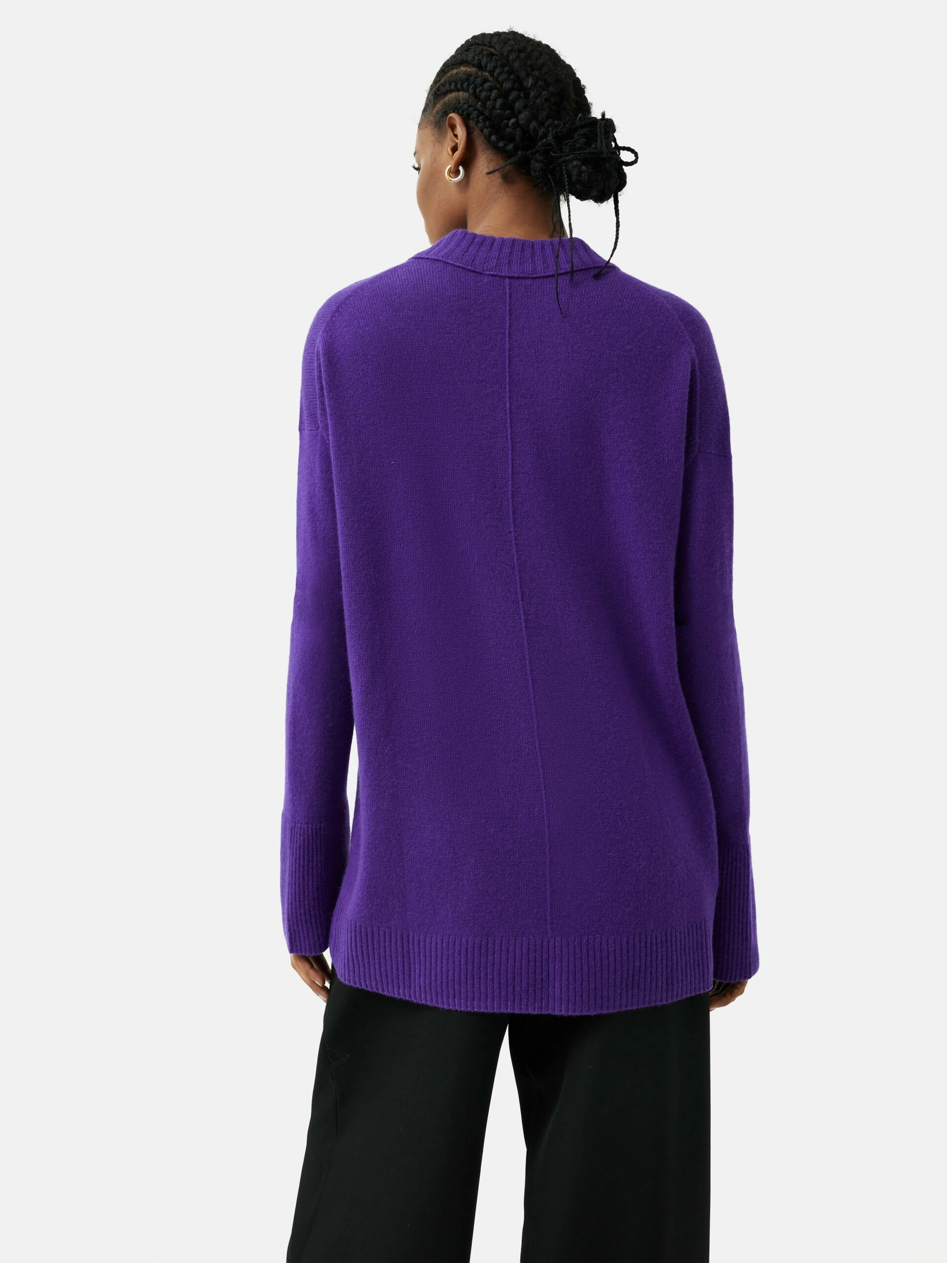 Cloud Cashmere V Neck Jumper | Purple 5 Cloud Cashmere V Neck Jumper | Purple - Image 5