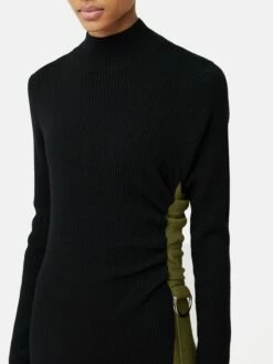 D Ring Knitted Dress | Black -Jigsaw Shop J47255 BK000 7