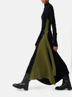 D Ring Knitted Dress | Black -Jigsaw Shop J47255 BK000 8