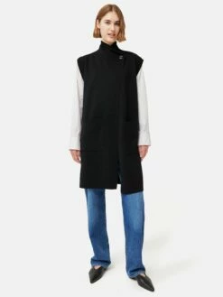 Milano Longline Gilet | Black 10 Milano Longline Gilet | Black -Jigsaw Shop J47264 BK000 0