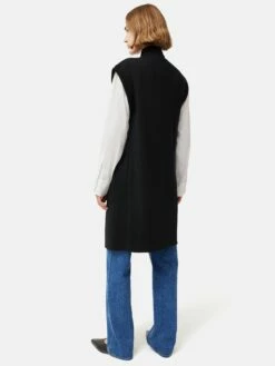 Milano Longline Gilet | Black 11 Milano Longline Gilet | Black -Jigsaw Shop J47264 BK000 5