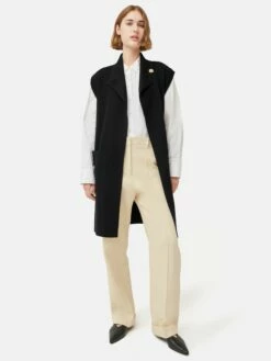 Milano Longline Gilet | Black 13 Milano Longline Gilet | Black -Jigsaw Shop J47264 BK000 9