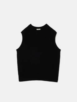 Cashmere Crew Neck Tank | Black -Jigsaw Shop J47265 BK000 STILL 10