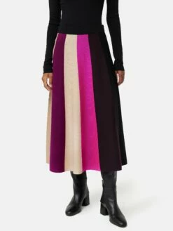 Merino Colourblock Knit Skirt | Multi -Jigsaw Shop J47268 AS011 3