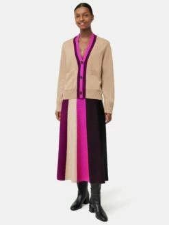 Merino Colourblock Knit Skirt | Multi -Jigsaw Shop J47268 AS011 9