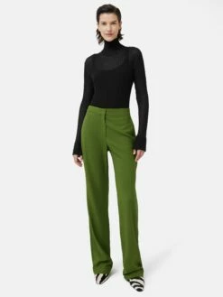 Fluted Cuff Plisse Knit Top | Black -Jigsaw Shop J47274 BK000 0