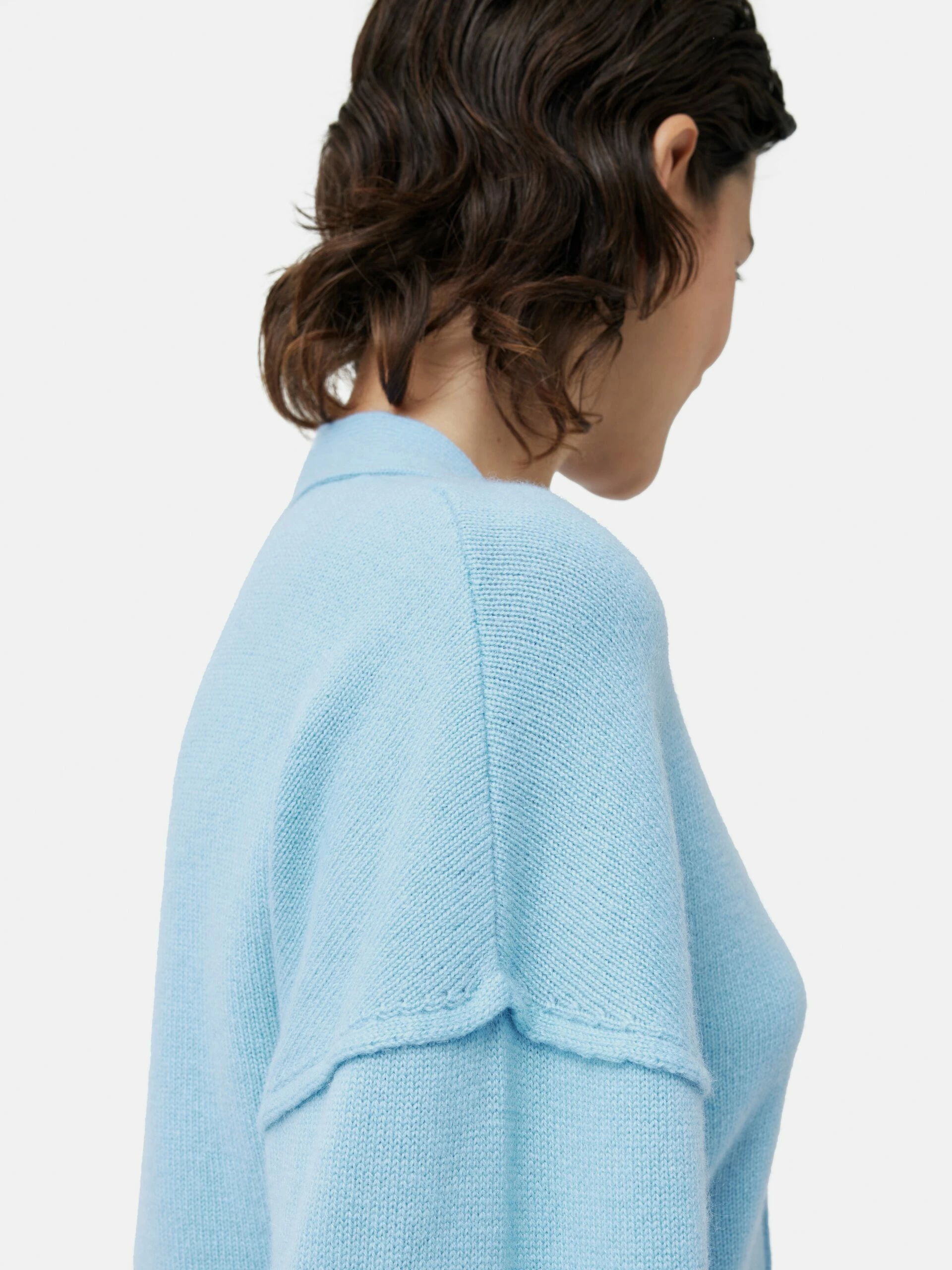 Metallic Button Cardigan | Blue 2 Metallic Button Cardigan | Blue - Image 2