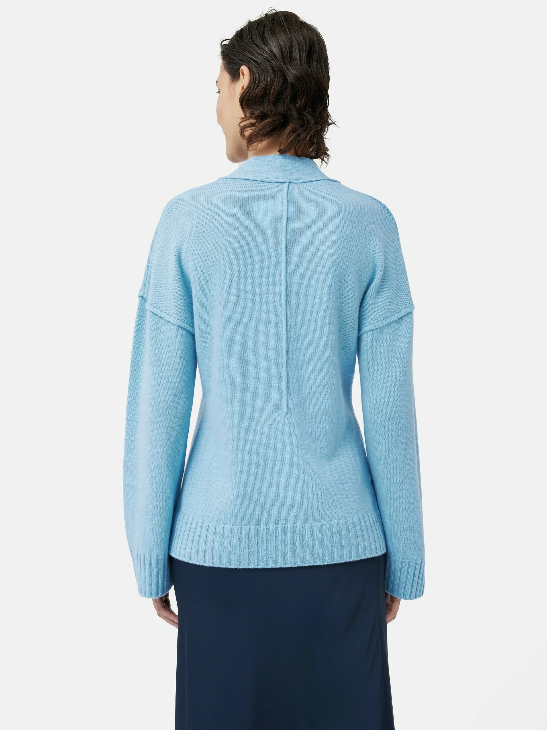 Metallic Button Cardigan | Blue 5 Metallic Button Cardigan | Blue - Image 5