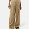 Cotton Pleat Front Trouser | Stone