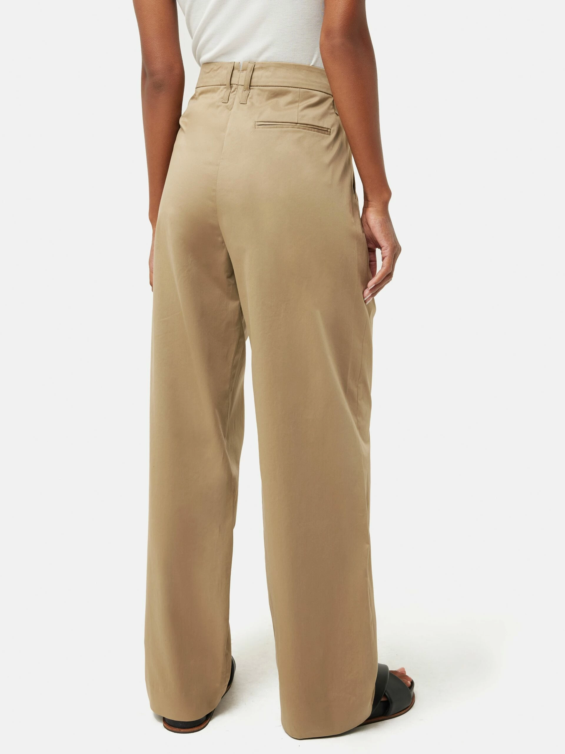 Cotton Pleat Front Trouser | Stone 5 Cotton Pleat Front Trouser | Stone - Image 5