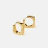 Chunky Square Hoop Earring | Gold