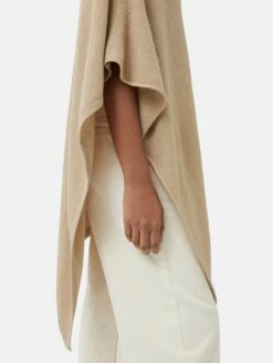 Wool Cashmere Blend Drape Poncho | Beige 9 Wool Cashmere Blend Drape Poncho | Beige -Jigsaw Shop J47336 CR023 1