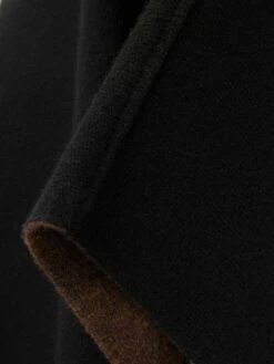 Double Faced Long Poncho | Black 9 Double Faced Long Poncho | Black -Jigsaw Shop J47338 BK000 11