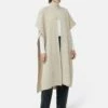 Long Slit Poncho | Cream