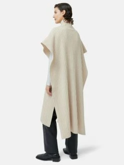 Long Slit Poncho | Cream -Jigsaw Shop J47339 CR000 5