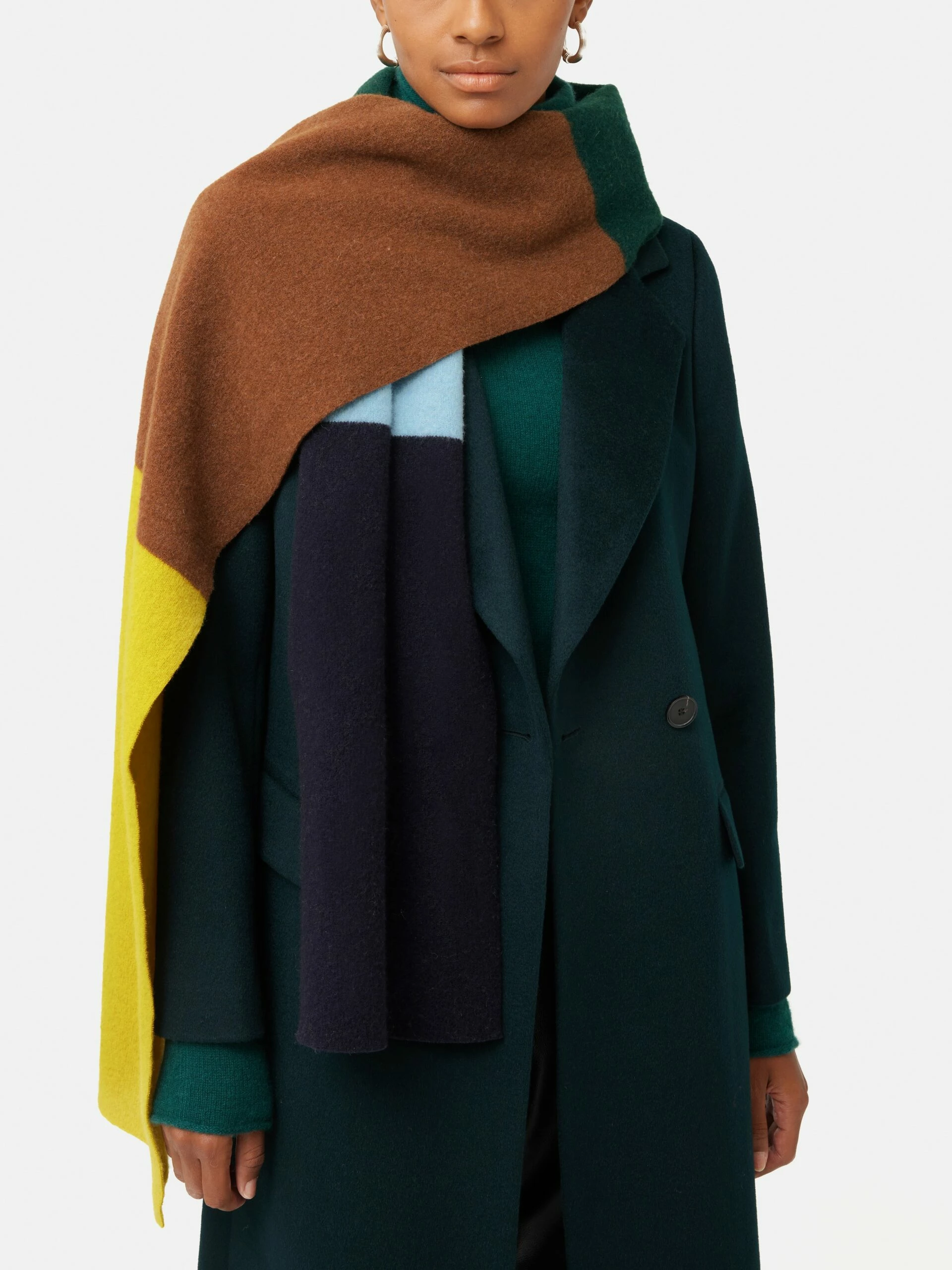 Felted Lambswool Scarf | Yellow 4 Felted Lambswool Scarf | Yellow - Image 4