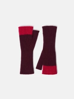 Ribbed Wool Mittens | Multi