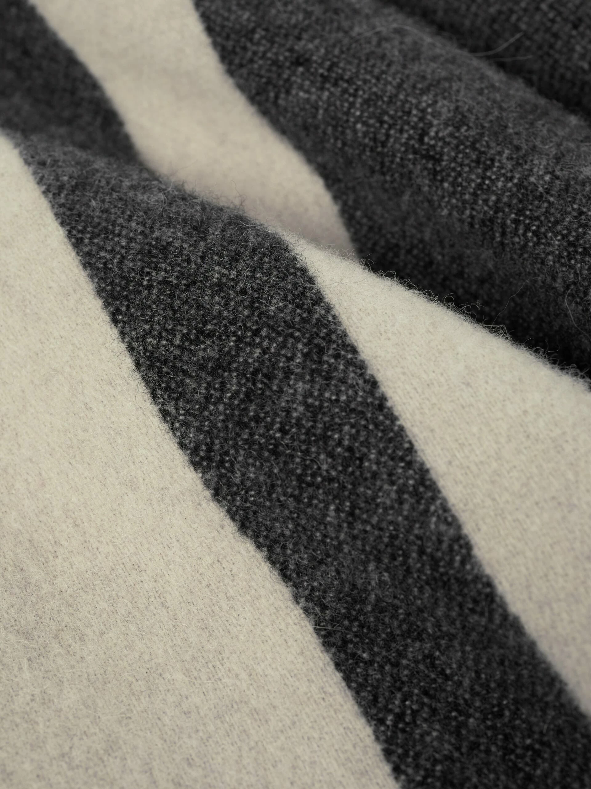 Striped Wool Blend Cape | Grey 11 Striped Wool Blend Cape | Grey - Image 11