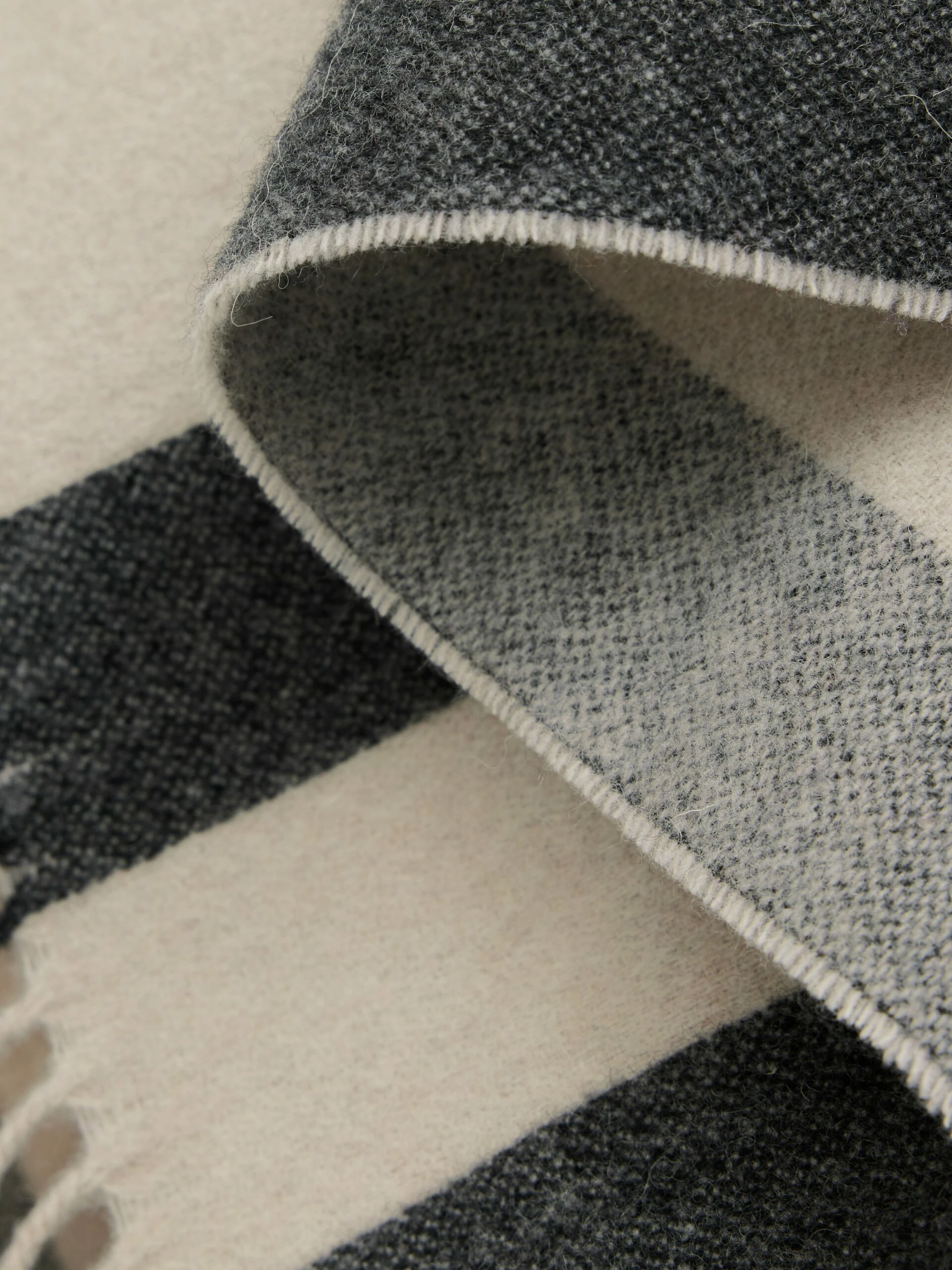 Striped Wool Blend Cape | Grey 9 Striped Wool Blend Cape | Grey - Image 9