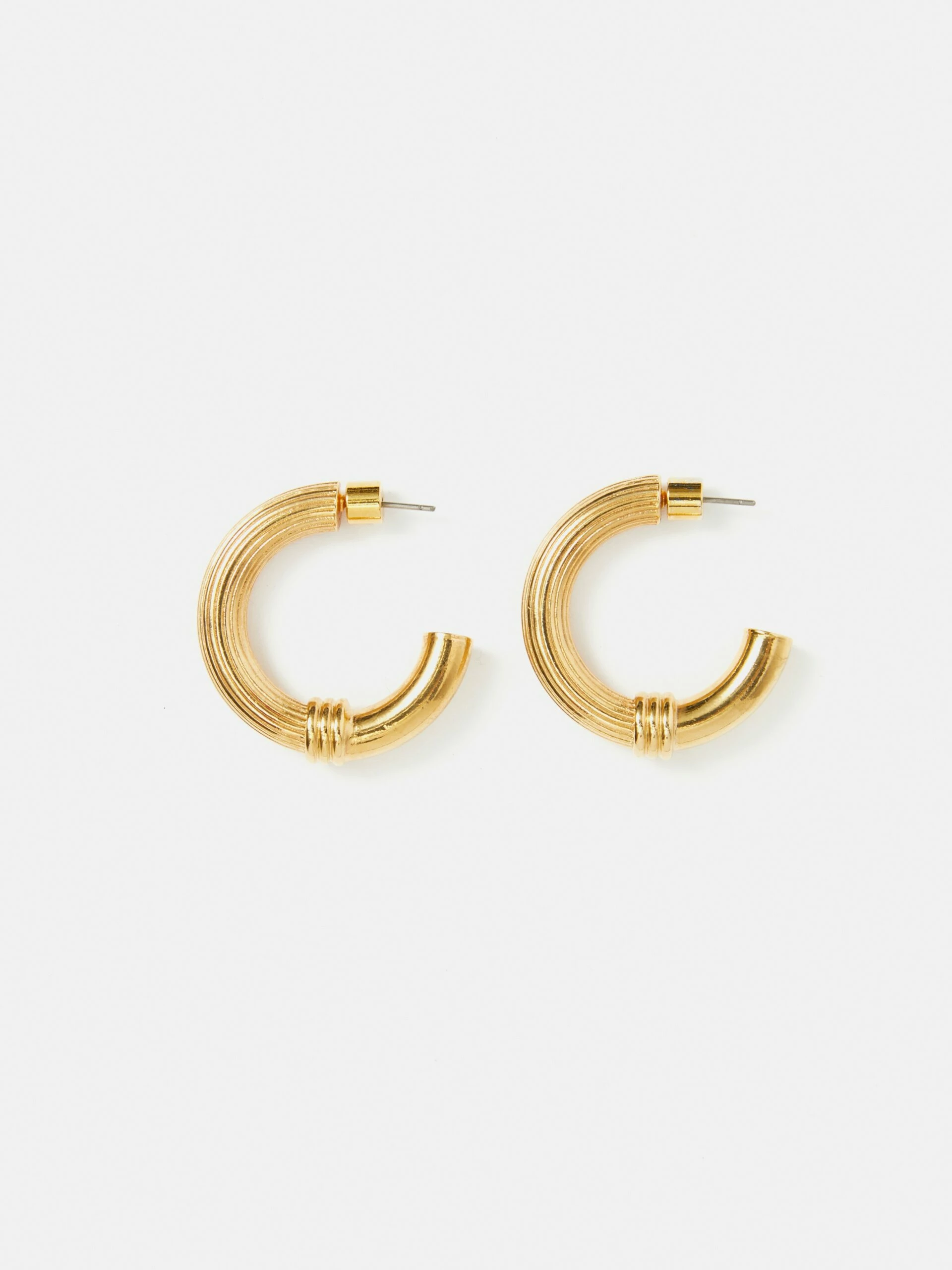 Textured Heritage Hoops | Gold 4 Textured Heritage Hoops | Gold - Image 4