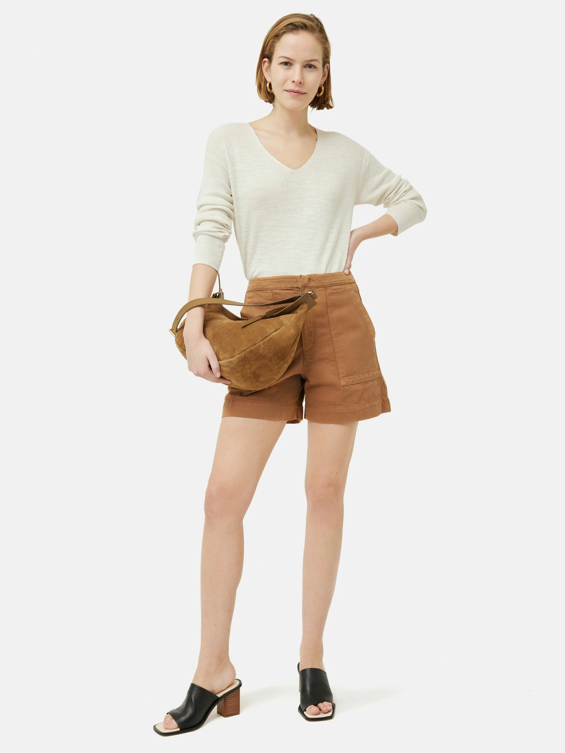 Patch Pocket Shorts | Tan 3 Patch Pocket Shorts | Tan - Image 3