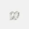 Chunky Square Hoop Earring | Silver