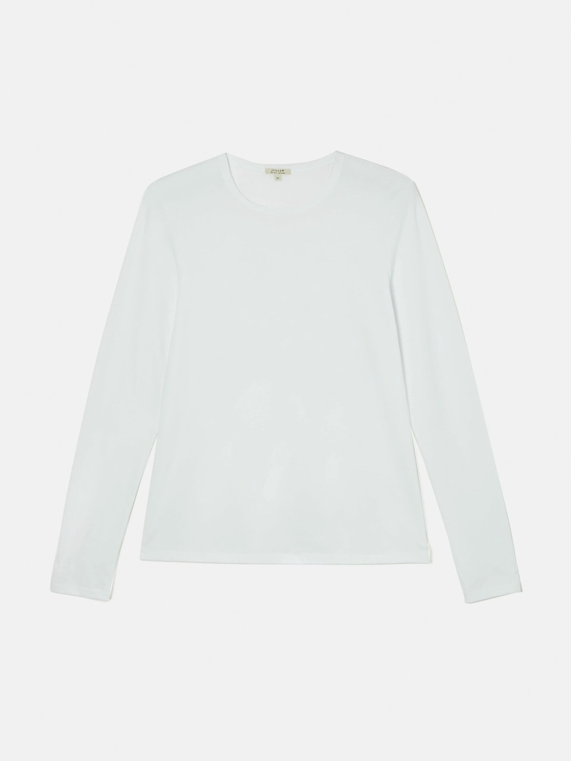 Supima Cotton Long Sleeve Tee | White 9 Supima Cotton Long Sleeve Tee | White - Image 9