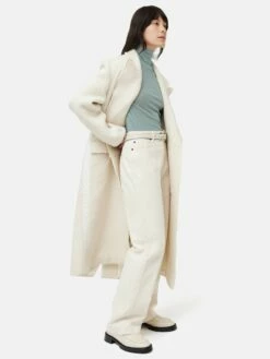 Wool Jersey Polo Neck Top | Blue -Jigsaw Shop J47455 BL000 9