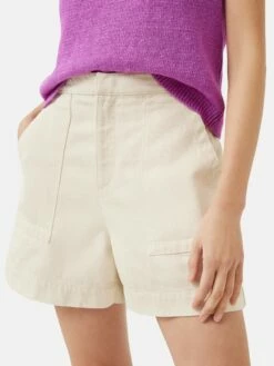 Patch Pocket Shorts | Ecru -Jigsaw Shop J47460 CR017 1