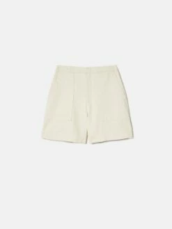 Patch Pocket Shorts | Ecru -Jigsaw Shop J47460 CR017 STILL 10