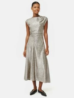 Sparkle Jersey Dress | Gold