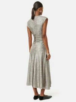 Sparkle Jersey Dress | Gold -Jigsaw Shop J47468 YE004 5
