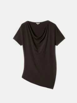 Drape Cowl Neck Top | Brown 11 Drape Cowl Neck Top | Brown -Jigsaw Shop J47492 BR000 STILL 10