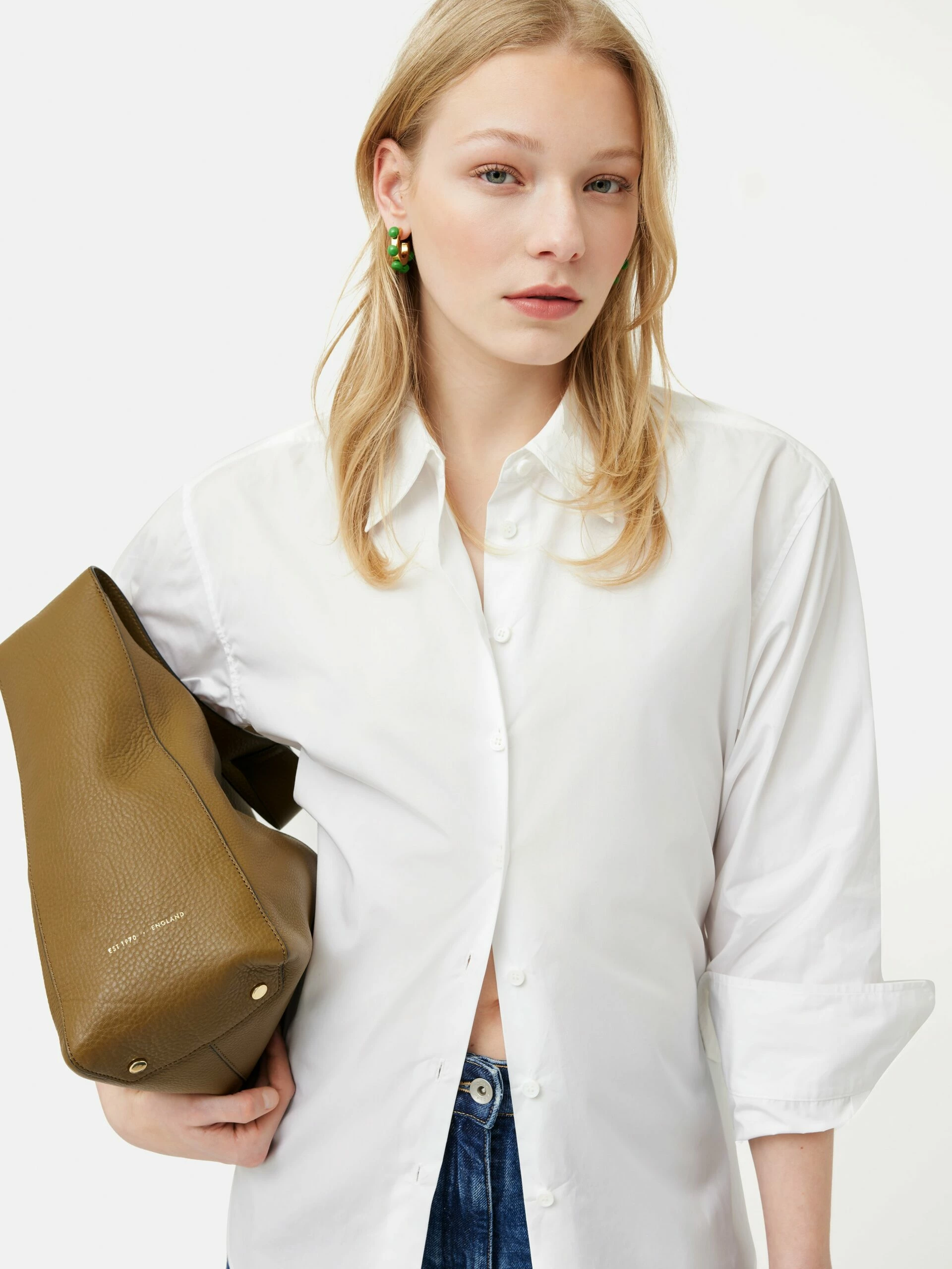 Ball Hoop Earring | Green 5 Ball Hoop Earring | Green - Image 5