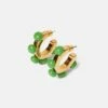 Ball Hoop Earring | Green