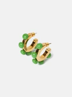 Ball Hoop Earring | Green
