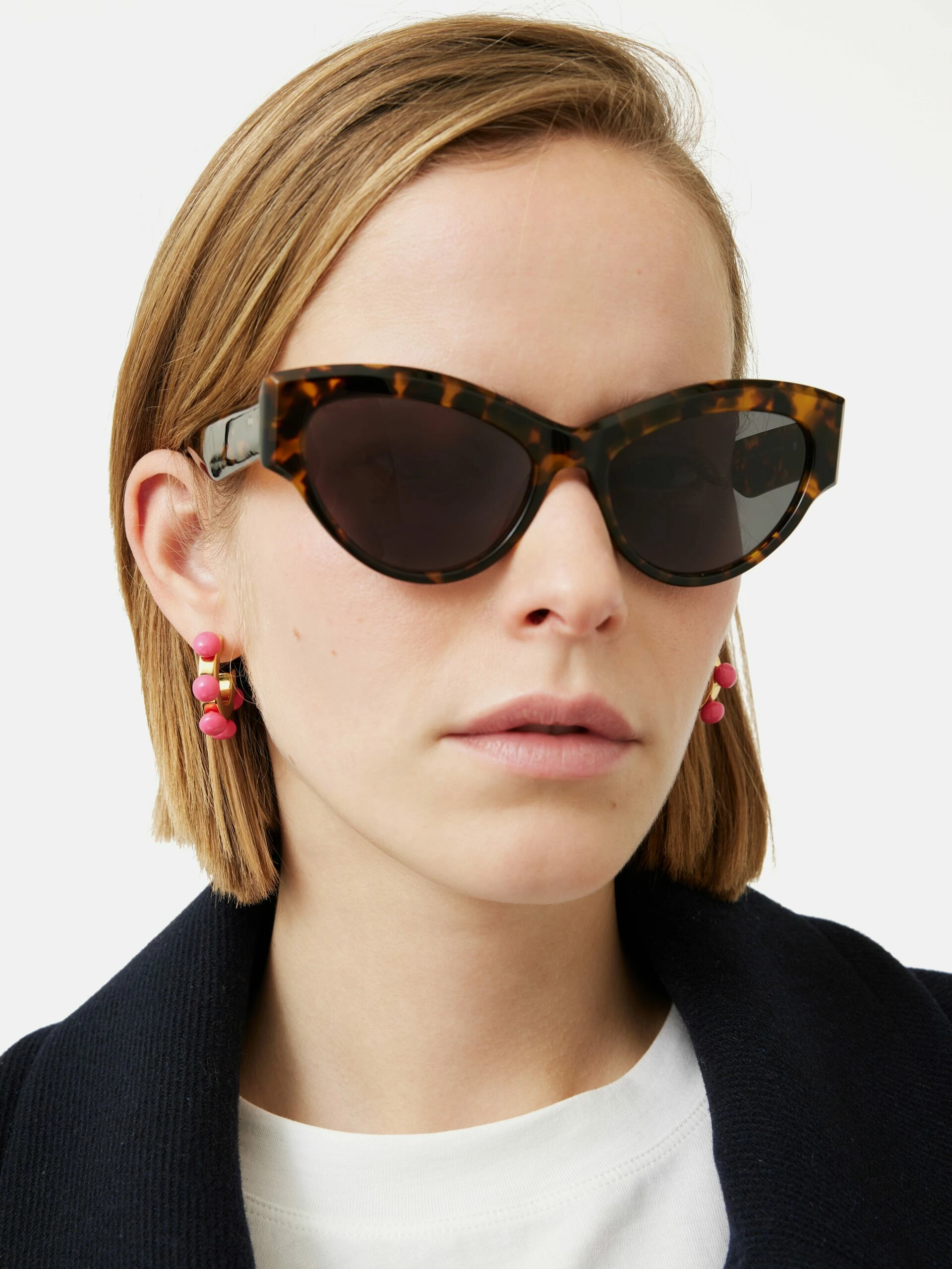 Ball Hoop Earring | Pink 2 Ball Hoop Earring | Pink - Image 2