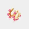 Ball Hoop Earring | Pink