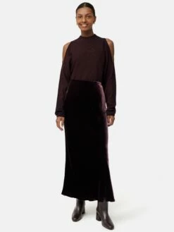 Merino Slit Shoulder Jumper | Burgundy 9 Merino Slit Shoulder Jumper | Burgundy -Jigsaw Shop J47499 RE004 2