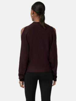 Merino Slit Shoulder Jumper | Burgundy 10 Merino Slit Shoulder Jumper | Burgundy -Jigsaw Shop J47499 RE004 5