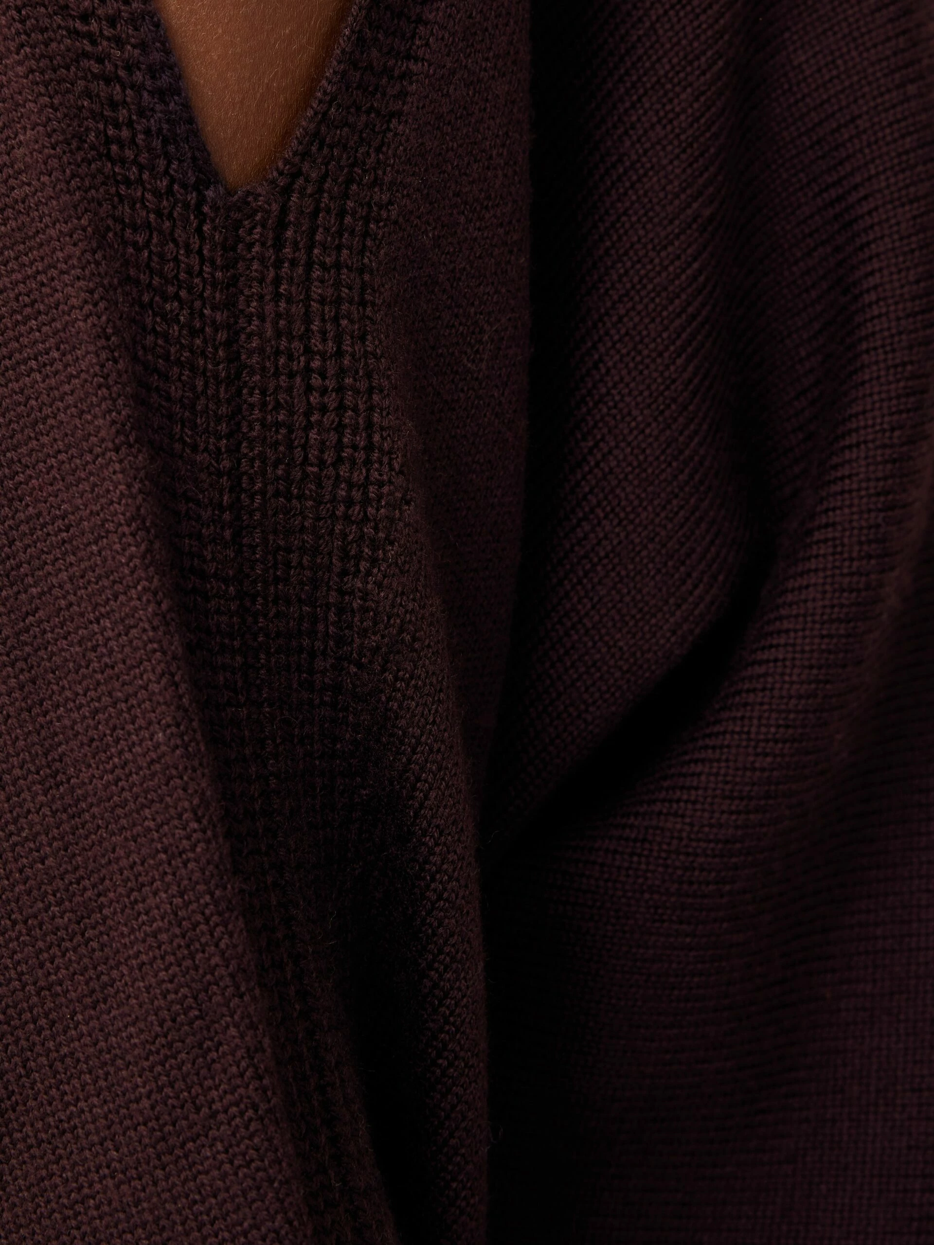 Merino Slit Shoulder Jumper | Burgundy 6 Merino Slit Shoulder Jumper | Burgundy - Image 6