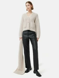 Boucle V Neck Cardigan | Cream 9 Boucle V Neck Cardigan | Cream -Jigsaw Shop J47510 CR000 4