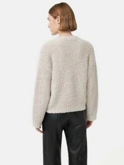Boucle V Neck Cardigan | Cream 10 Boucle V Neck Cardigan | Cream -Jigsaw Shop J47510 CR000 5