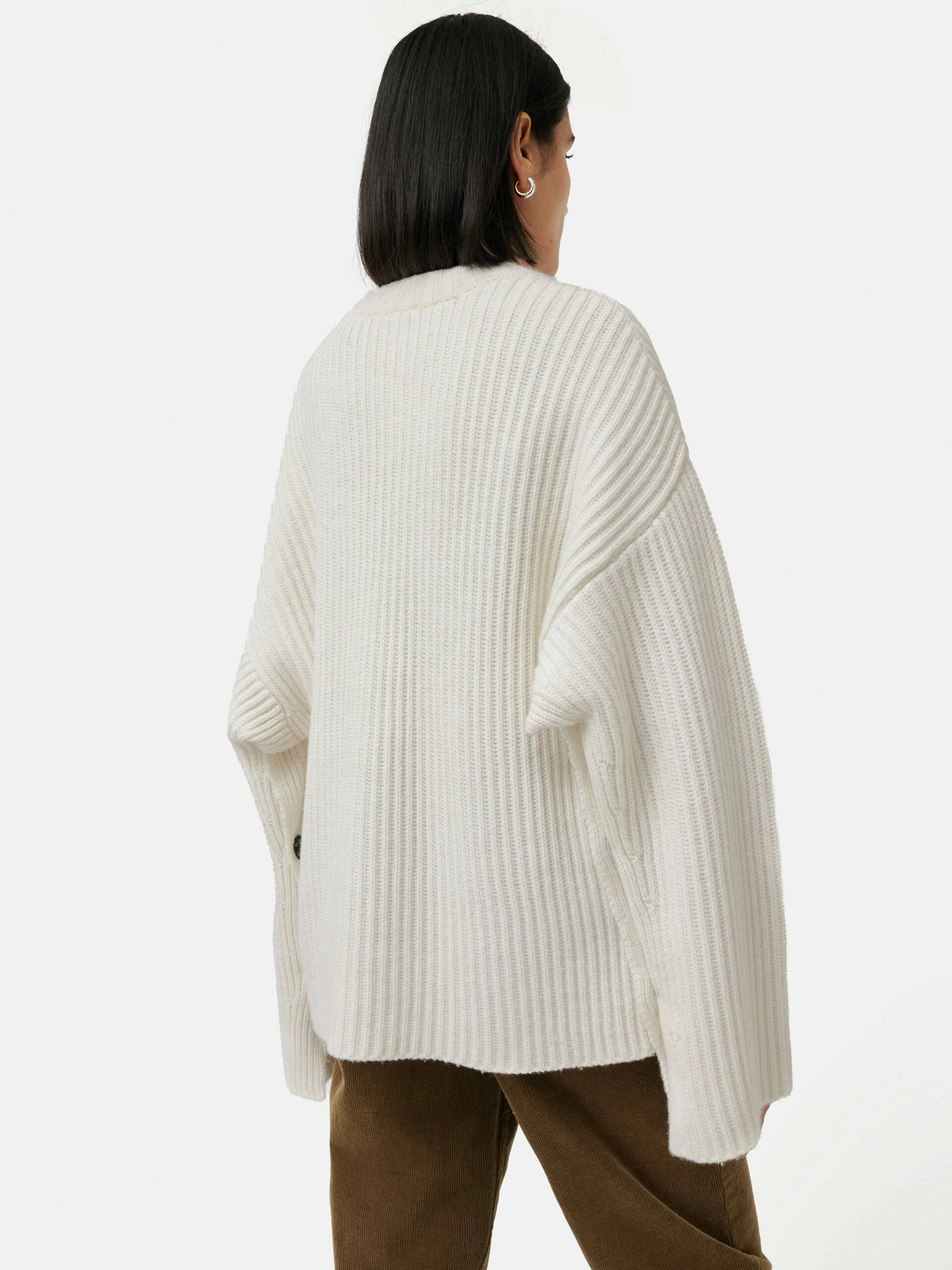 Cape Button Jumper | Ivory 4 Cape Button Jumper | Ivory - Image 4