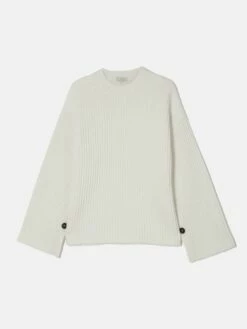 Cape Button Jumper | Ivory 15 Cape Button Jumper | Ivory -Jigsaw Shop J47517 CR018 STILL 10