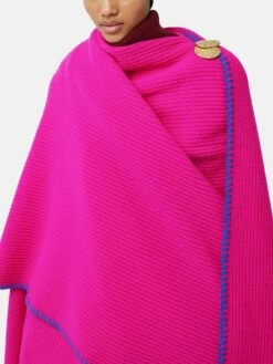 ROKSANDA Knit Blanket Scarf | Pink -Jigsaw Shop J47534 PI000 1