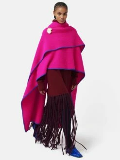 ROKSANDA Knit Blanket Scarf | Pink -Jigsaw Shop J47534 PI000 7